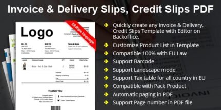 Advance Invoice, Delivery, Credit PDF (v1.1.52) + Custom Number PrestaShop