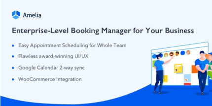Amelia (v7.5.1) Enterprise Level Appointment Booking WordPress Plugin