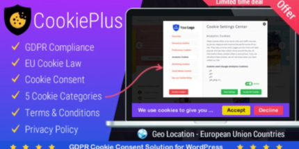 Cookie Plus v1.6.3 GDPR Cookie Consent Solution for WordPress