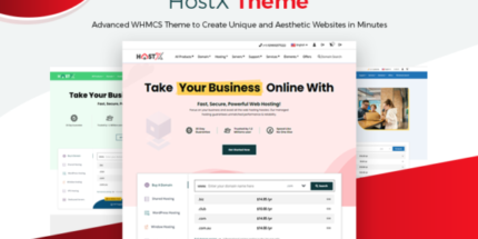 HostX WHMCS Theme v2.2.3