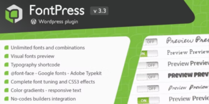 FontPress v3.3.9 WordPress Font Manager