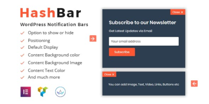 HashBar Pro v1.3.4 WordPress Notification Bar