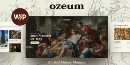 Ozeum v1.2.5 Modern Art Gallery and Creative Online Museum WordPress Theme +RTL