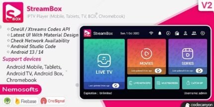 StreamBox IPTV Player (Android Mobile, Tablets, TV, BOX, Chromeb) v2.0