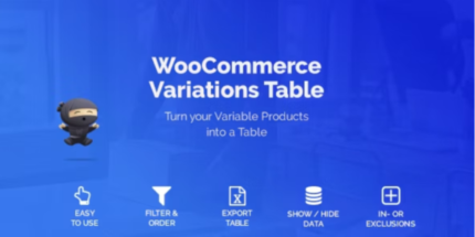 WooCommerce Variations Table v1.3.12