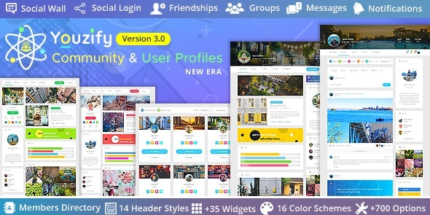 Youzify (formerly Youzer) v3.5.0 BuddyPress Community & WordPress User Profile Plugin